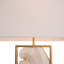 White Stone Table Lamp