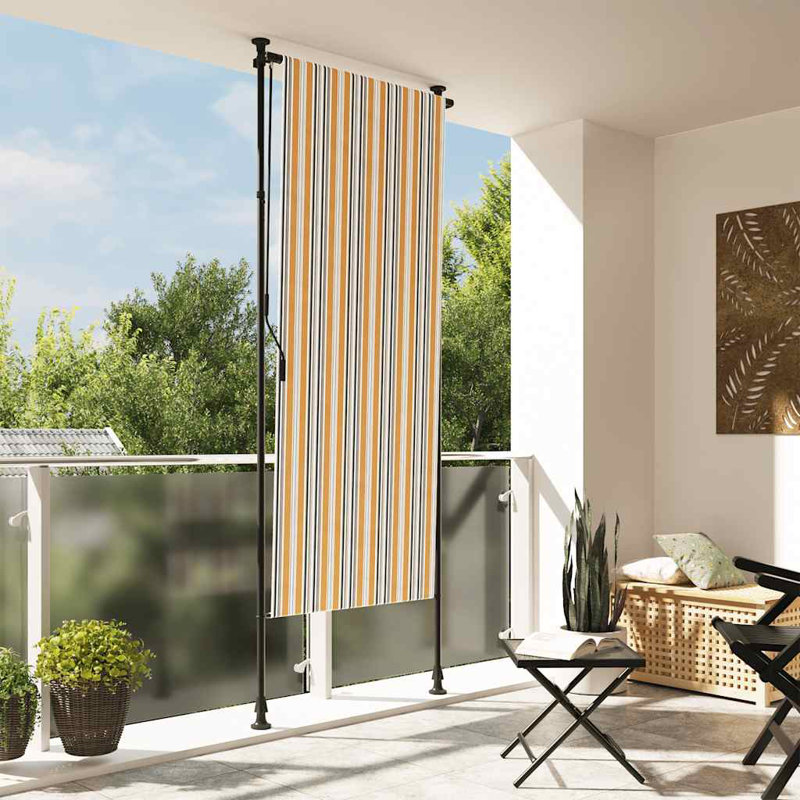 Tissu jaune et blanc vidaXL, L 39,4 po x L 106,3 po, Jaune / blanc
