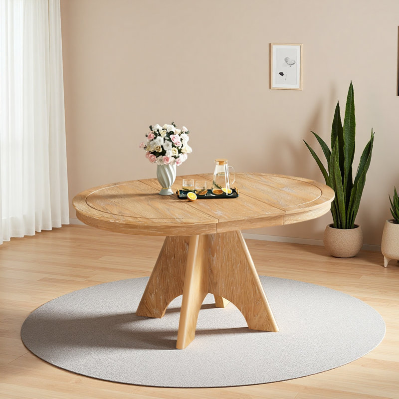 Table de salle à manger extensible de style campagnard rustique pour table de cuisine 4-6 - 42 à 58 pouces