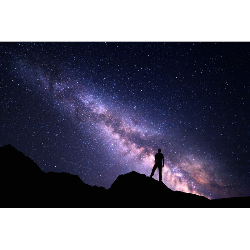 Milky Way And Silhouette by Den-belitsky - Wrapped Canvas Print, 30cm H x 46cm W