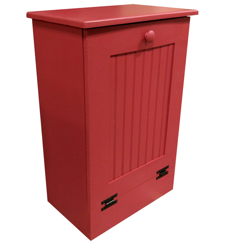 Poubelle à chargement manuel 9 gallons, rouge