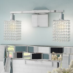 Presler 2-Light Dimmable Vanity Light (color may vary ours is gold)