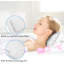 Doux corps de coussin de bain doux avec ventouses pour baignoire, blanc