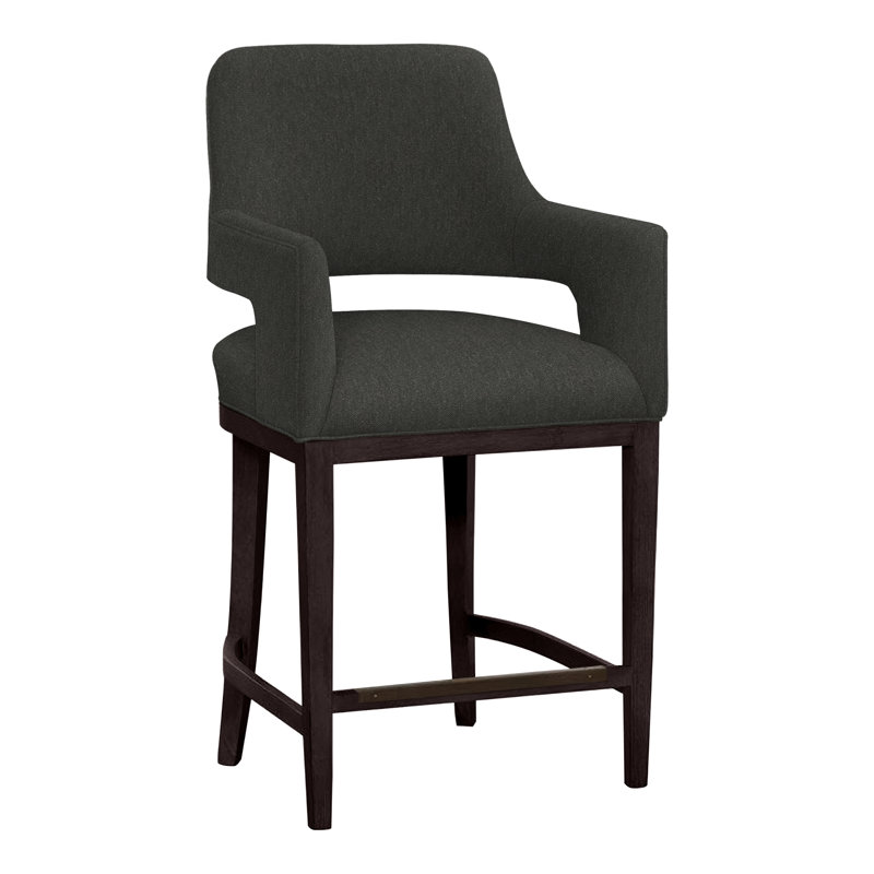 Tabouret de bar et de comptoir Josie, Espresso, Paille 3162, Tabouret de comptoir (siège d'une hauteur de 26,5