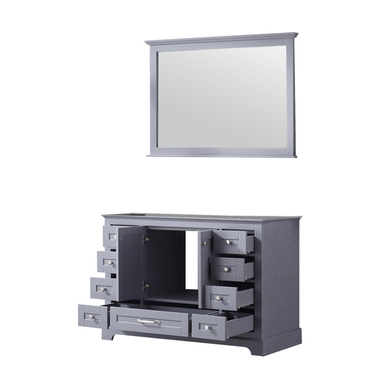 Meuble-lavabo simple gris foncé 48 po X P 22 po D et 46 po Miroir, Gris foncé