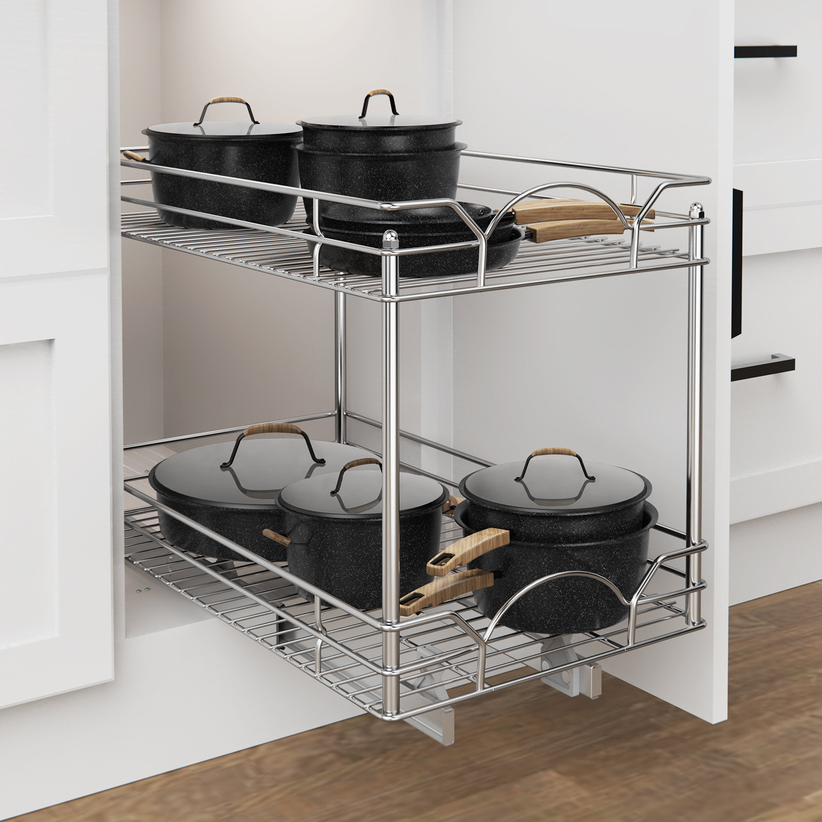 3-Sided Under Sink Pull-out Basket (300mm) - Products