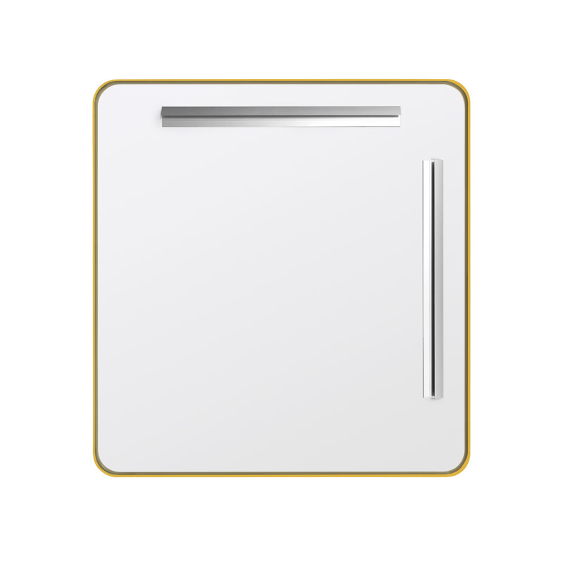 Hudson l 34 po x H 36 po Miroir de salle de bain, Or brossé