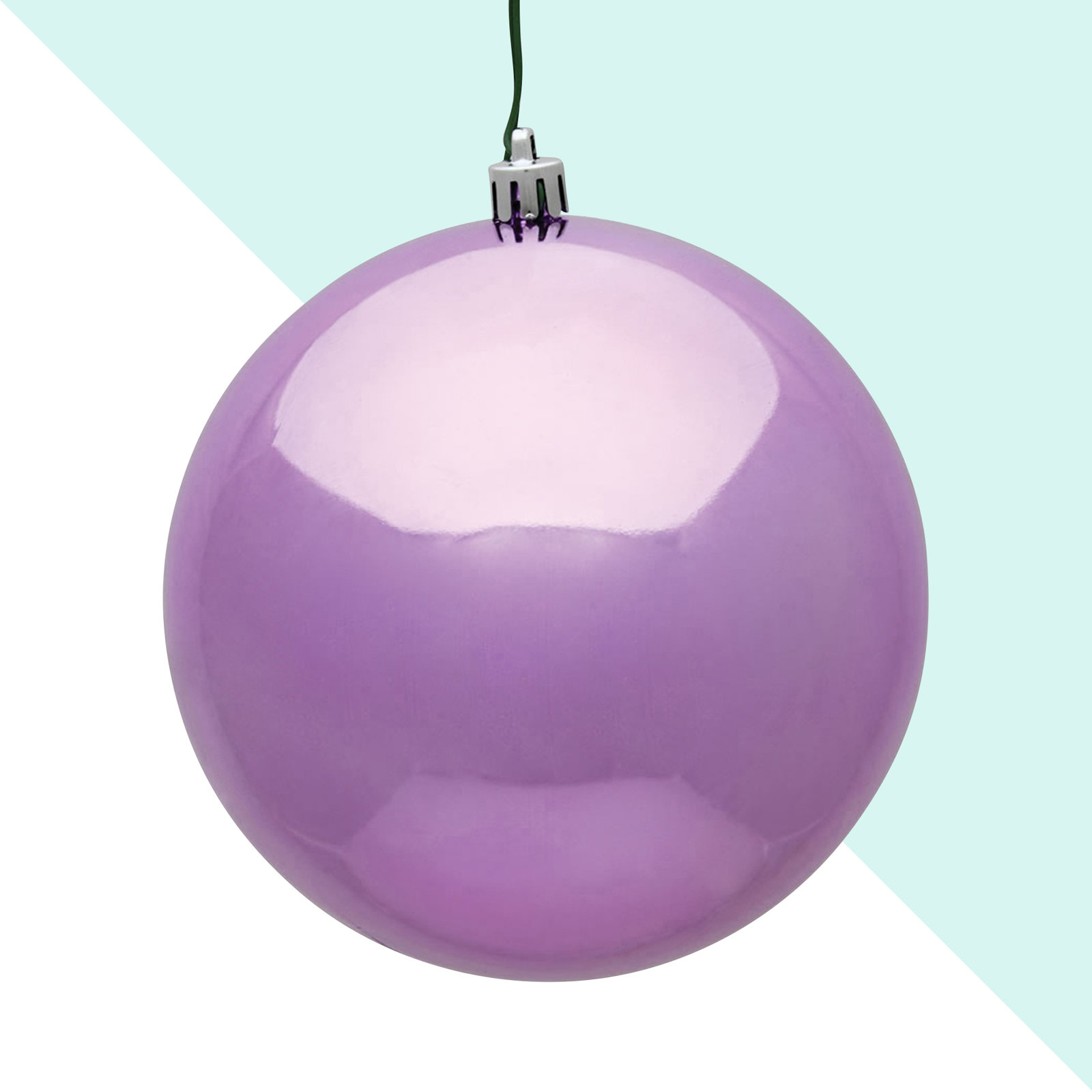 Shatterproof Bauble, 3" H x 3" W x 3" D, Shiny Orchid
