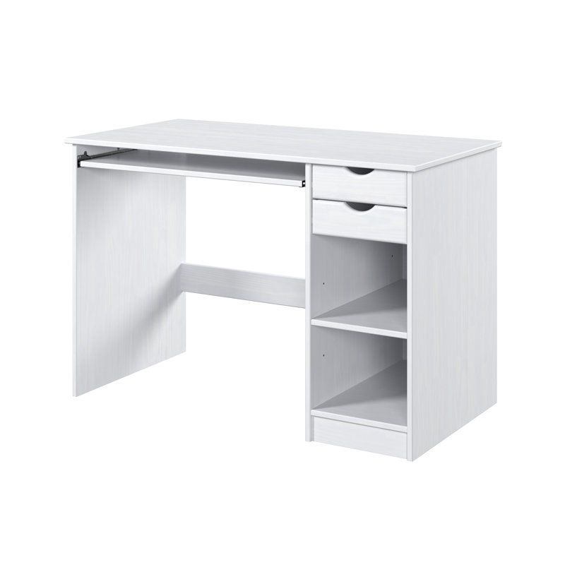  Bureau 2 tiroirs - Blanc