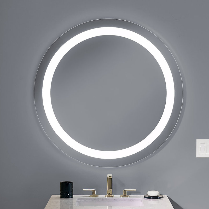 Vitality Lighted Mirror Collection Modern & Contemporary Bathroom / Vanity Mirror, 40" H x 40" W