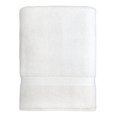 Herringbone Turkish Cotton Plush Bath Sheet