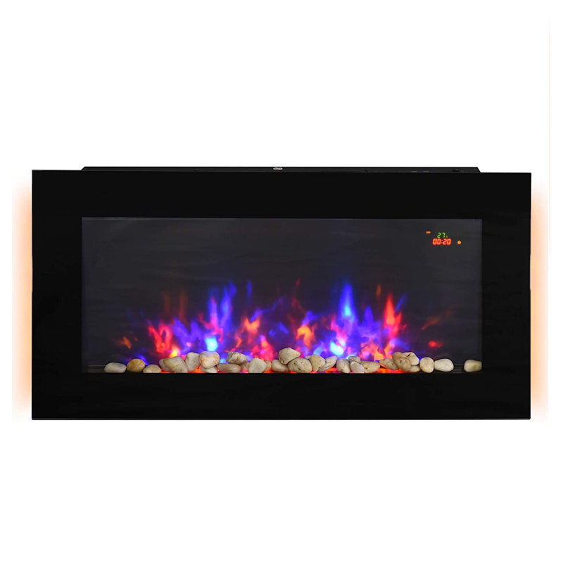 Jaycee Wall Mounted Electric Fire, 48cm H x 90.8cm W x 11.5cm D