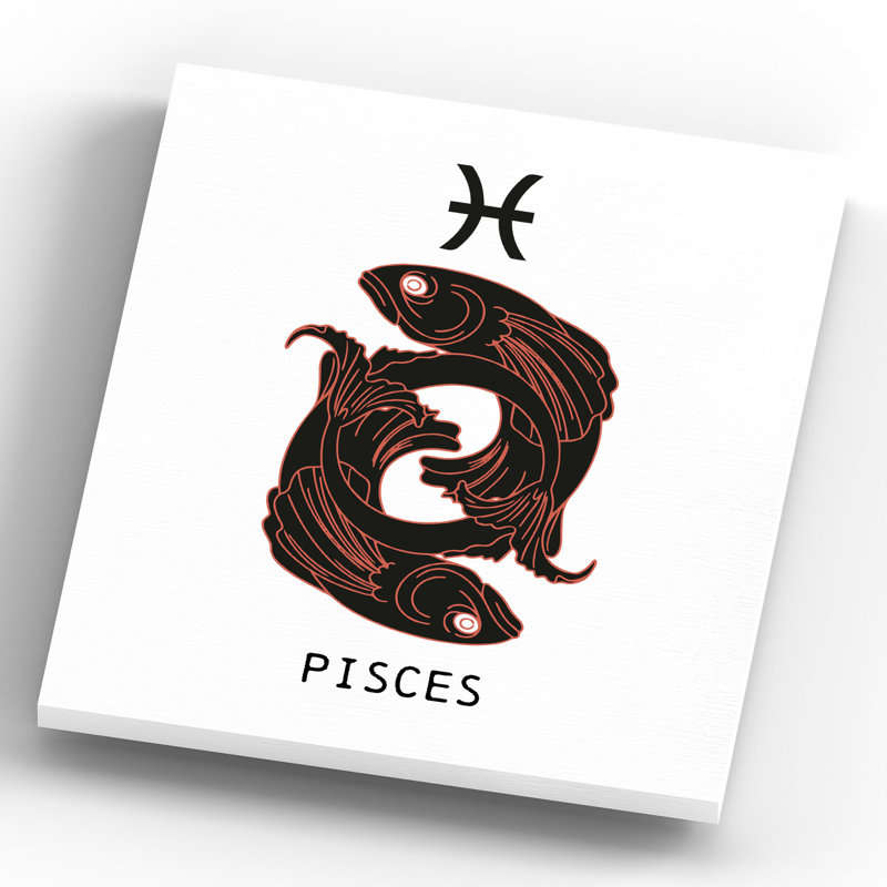 Kana Zodiac Pisces - Print on Wood