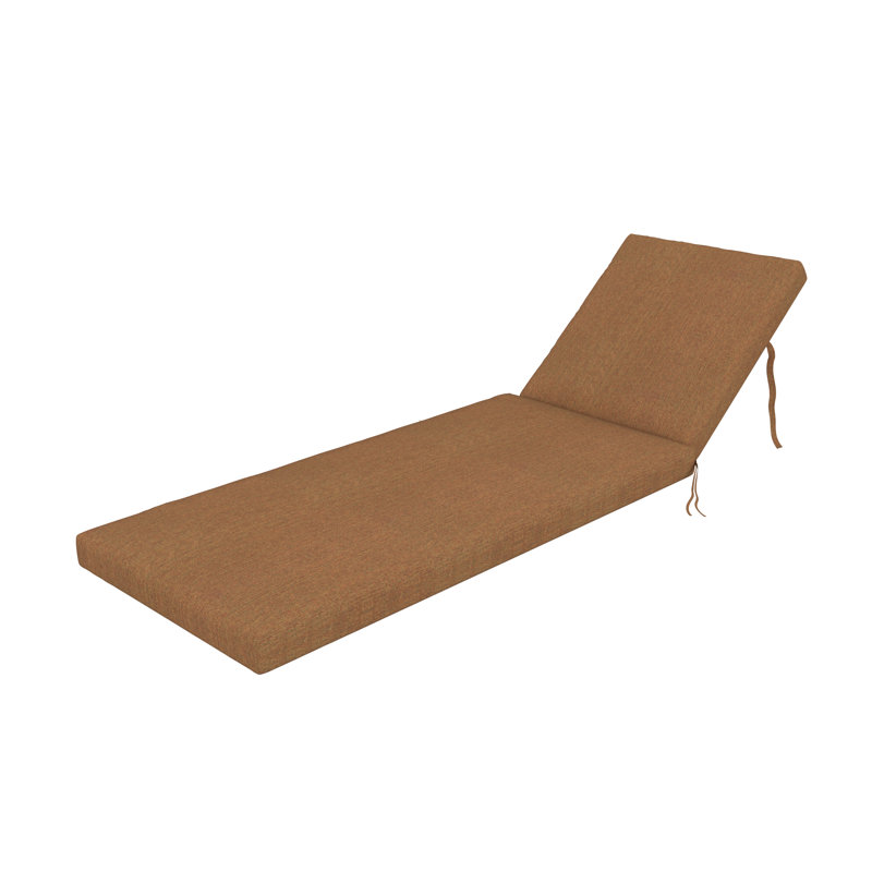 Amala Sunbrella® Outdoor Chaise Lounge Cushion, 23" x 29"/25" x 47" , Orange