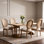 Ensemble de 2 chaises de salle à manger French Country, chaises rembourrées à dossier rond, techniques de tréfilage, pour salon, cuisine et restaurant