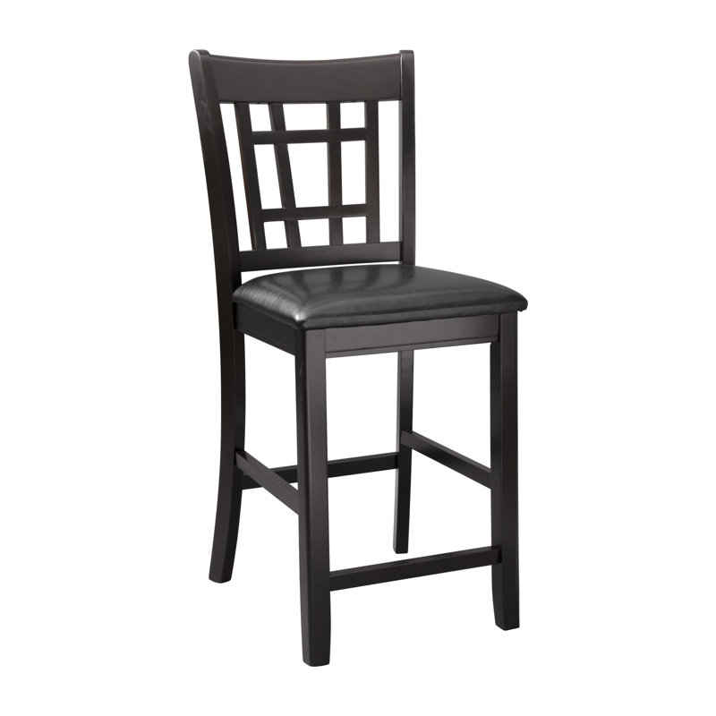 Chaises à hauteur de comptoir, sièges revêtus de similicuir, dimensions de 20 po x 41,5 po, support de poids de 250 lb pour la salle à manger 2 pièces, finition, revêtement, structure en bois, capacité, siège solide