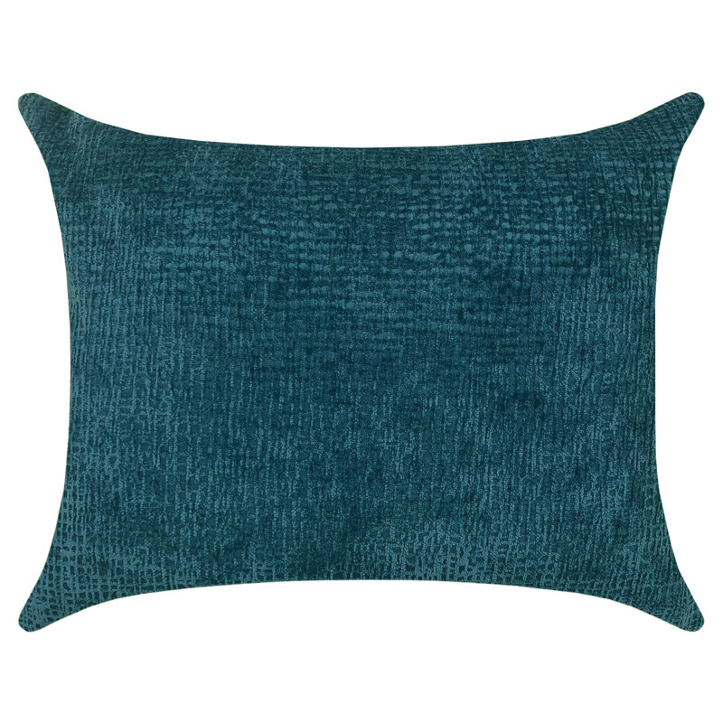 Kimia Feather Throw Pillow, 18" x 22", Denim