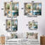 «Bathroom Bathroom Fresh» - art mural bleu-114718538-114718536-114718535