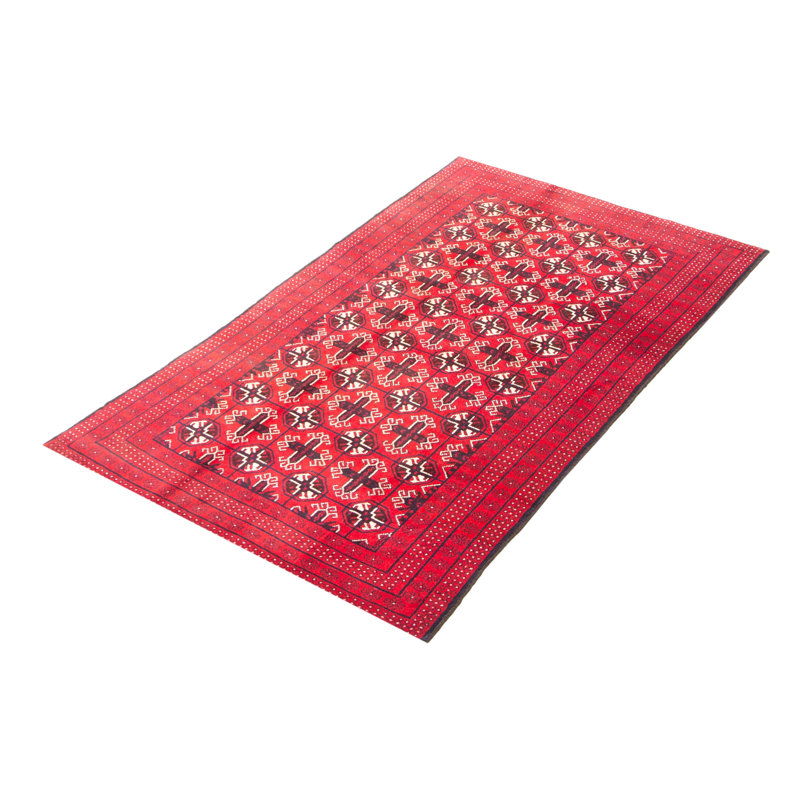 Tapis rouge Teimani 3 pi 7 po x 6 pi 3 po