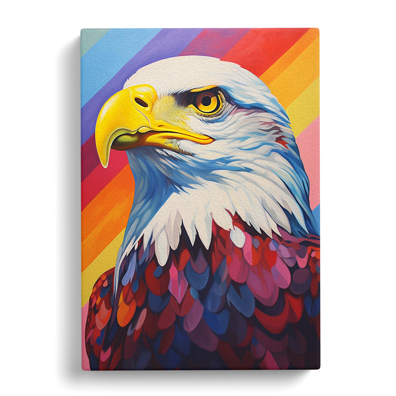 Eagle Colour Field Art - No Frame Print, 60cm H x 40cm W x 3cm D