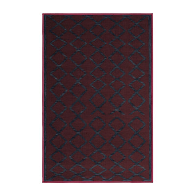 Machine Washable Trellis Brown Area Rug
