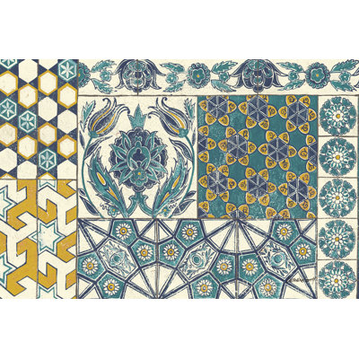Turkish Tiles Exotic I by Kathrine Lovell - 1 Piece Wrapped Canvas Painting