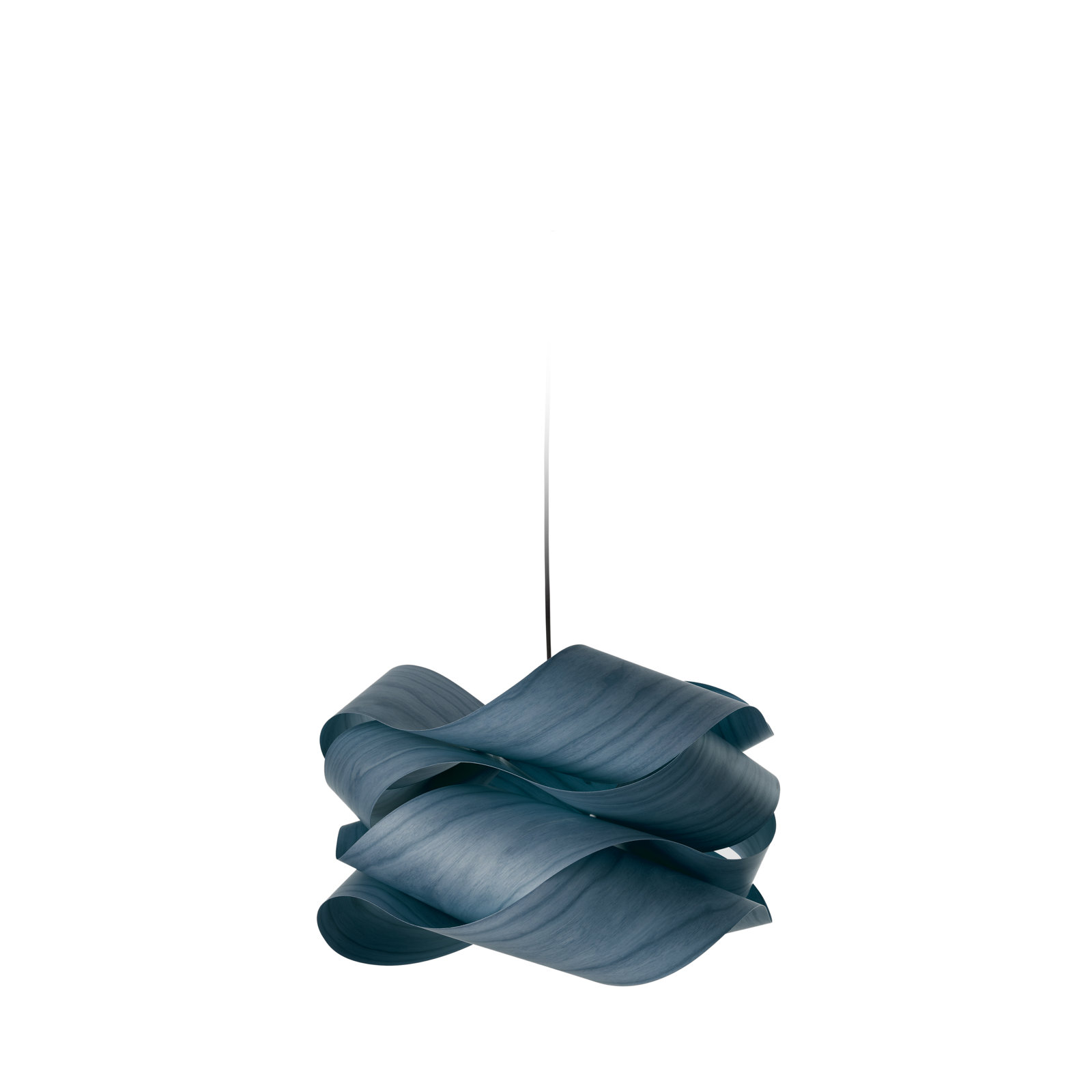 Single Light Dimmable Pendant, Blue, Nickel, 11" H x 18.1" W x 18.1" D