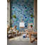 Papier peint mosaïque murale en céramique bleue