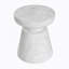 Table d'appoint d'extérieur en travertin Ponti, blanc