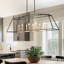 Luminaire suspendu linéaire à 8 lumières pour îlot de cuisine 8 lumières à intensité variable de 47 po