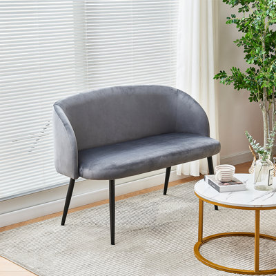 Remeika Fabric 47.2'' Reception Loveseat