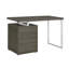 Bureau à 3 tiroirs au fini gris patiné-1297686542