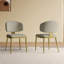 Table de salle à manger rectangulaire pour 6 personnes de 71 x 35,4 pouces, blanc et doré, avec table et base en E, base en pierre frittée, surface délicate de 71 po, éraflure et support stable