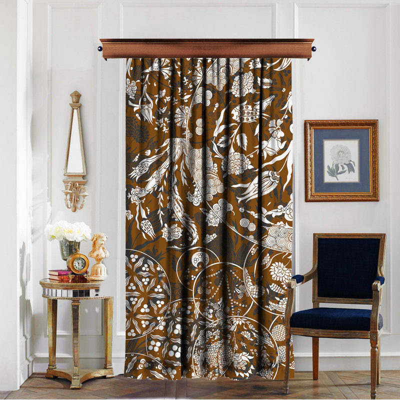 Rideau en polyester Southfield, Brun
