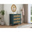 Chused 3 Drawer Accent Cabinet Dresser, Rattan Chest Drawers, Storage Cabinet with Metal Handles-1447804732