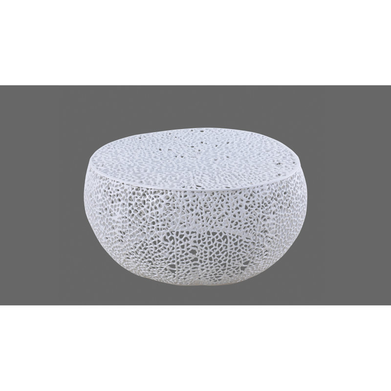 Round Coffee Table, White