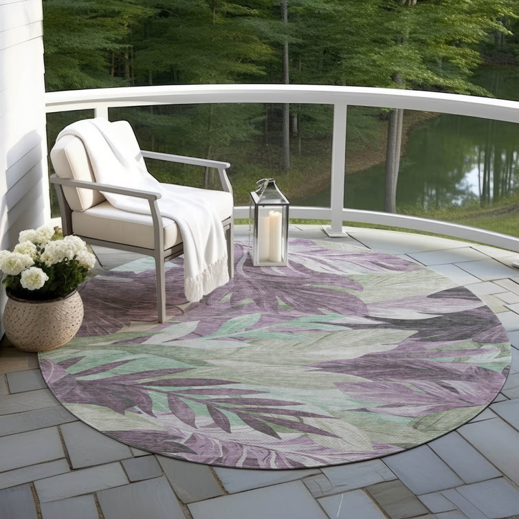 Machine Washable Indoor/Outdoor Claudian ACN1495 Lavender Rug