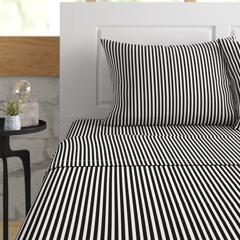 Marimekko Printed Cotton Percale Sheet Sets, Queen, Black/White