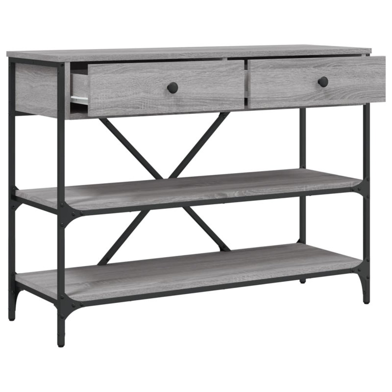 Regnier Console Table, 100cm L x 34.5cm W x 75cm H, Grey