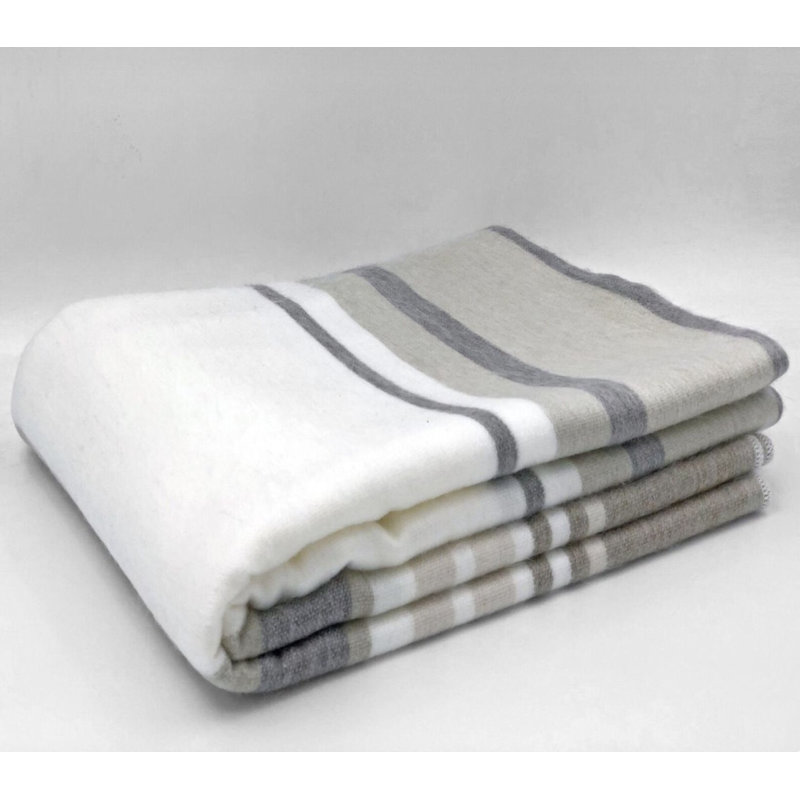 Alandria Throw Blanket, Grey/White