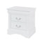 Ensemble de chambre double pleine grandeur, finition blanche, ensemble 2 pièces avec lit et 1 table de chevet-127337315-132615631