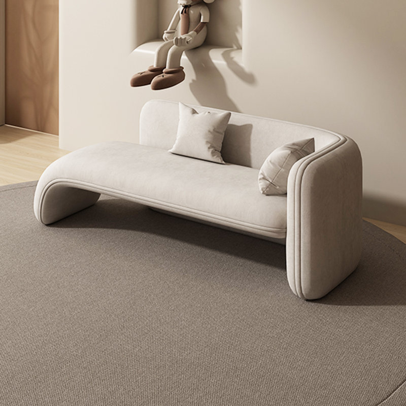 Chaise longue rembourrée Svetlin, Accoudoir à droite (vu de face), Beige