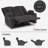 Electric Reclining Loveseat Sofa with Heat and Massage, Cup Holders, USB Charge Port-441978744