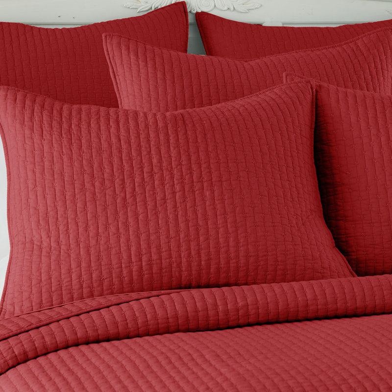 Cross Stitch Chili Red Standard Sham