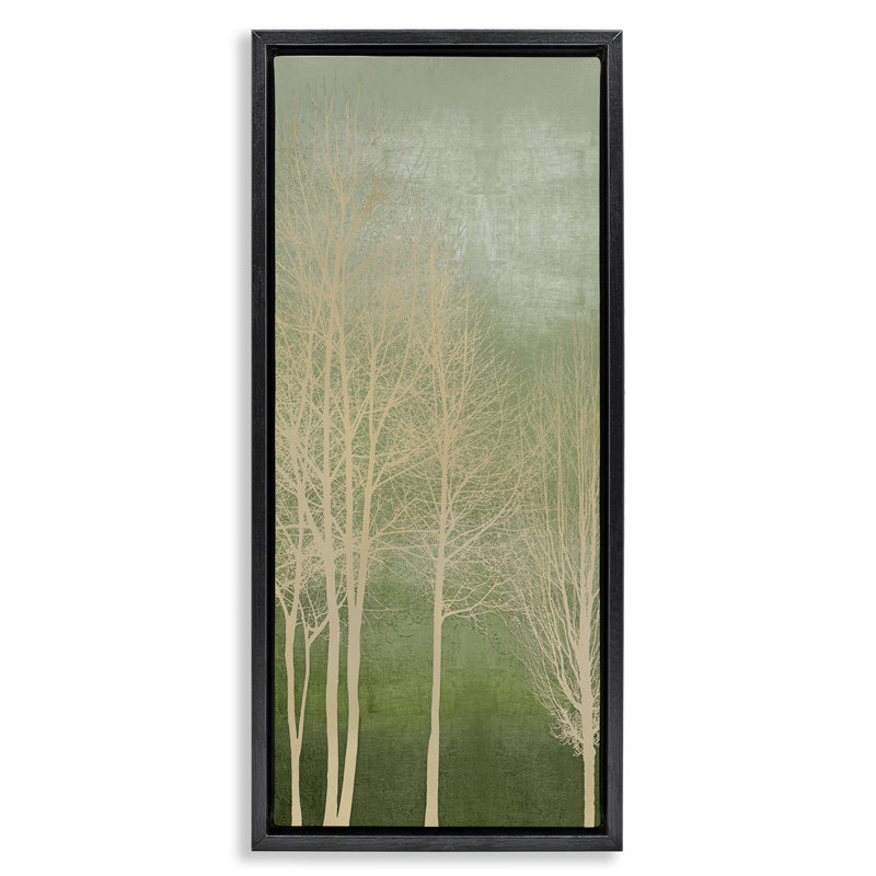 Cadre flottant subtil ombre et arbre, design par Kate Bennett, H 25 po x l 11 po, Cadre flottant noir de jais