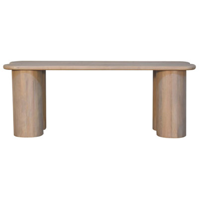 Solid Wood Twin Plank Marble Bench