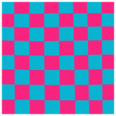 Pink Blue Checkered Double Sided Throw Pillows
