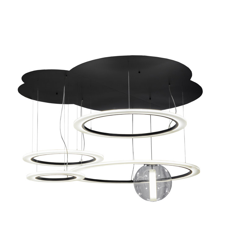 Lustre en cascade DEL Anillo Uno Bola