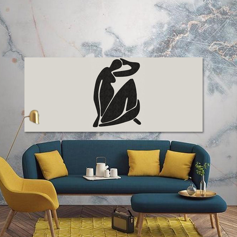 Marisse Inspired Mid Century Woman Print, Acrylic 