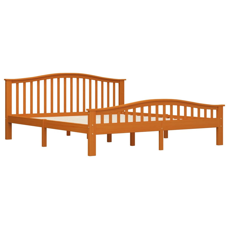 Hooten Solid Wood Bed, 140 x 200 cm, Honey Brown